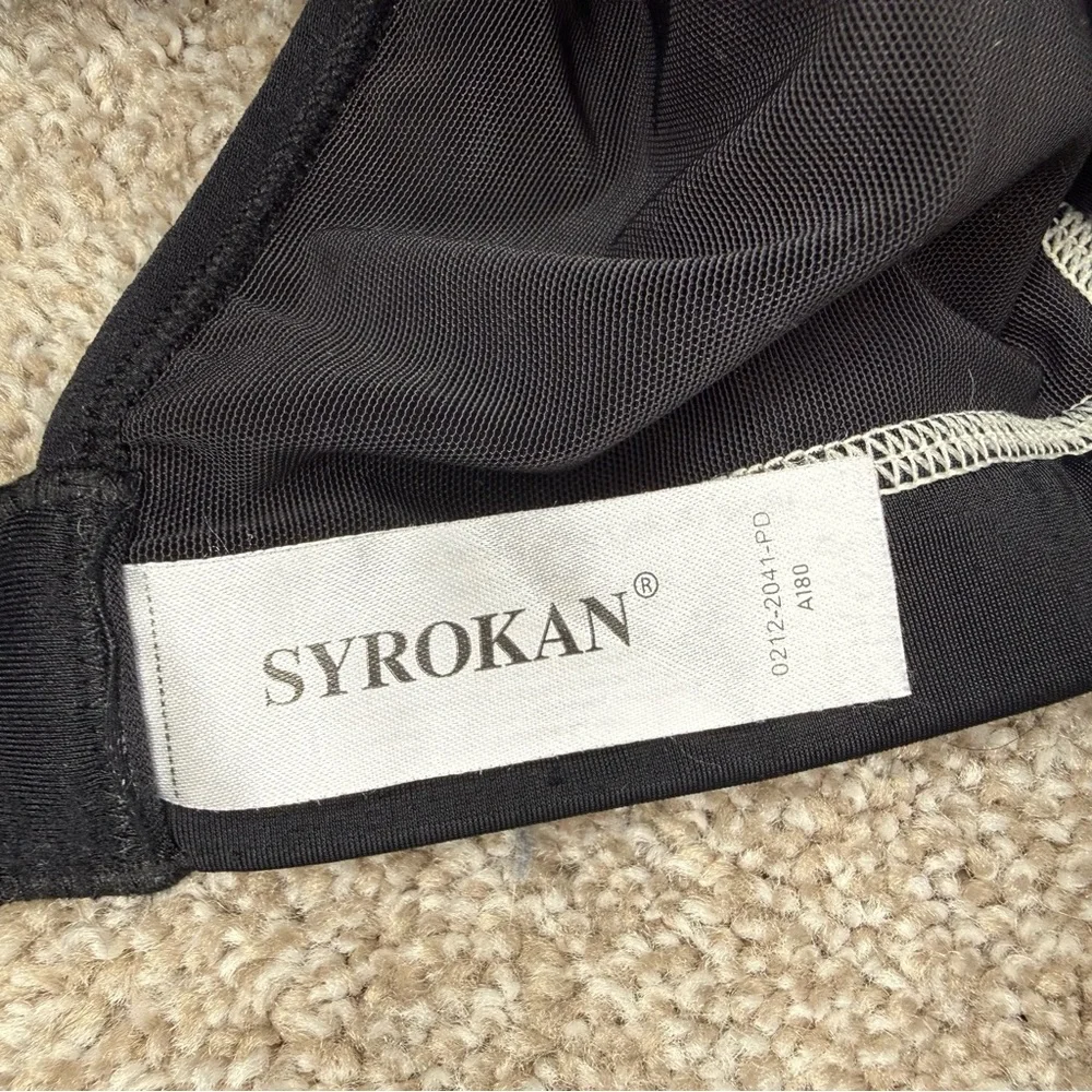 SYROKAN Womens Sports Bra 34 B High Neck High Impact Racerback Wirefree Padded 2